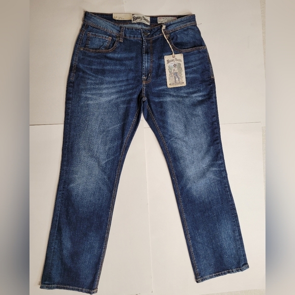 Blue Straight Jeans Modern Fit. Man - Picture 4 of 16